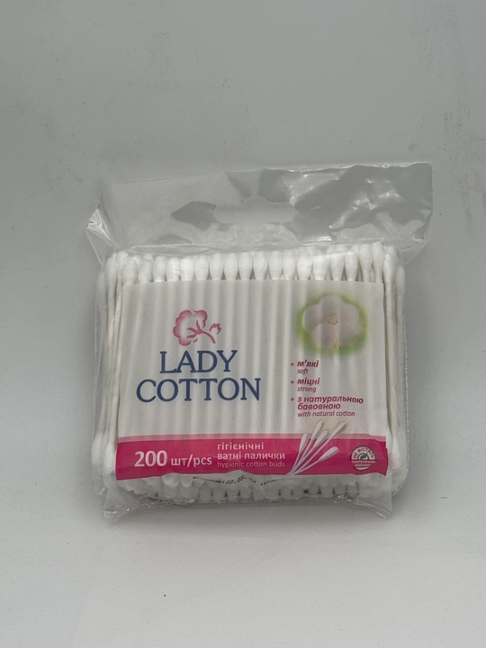 Lady Cotton, Палочки ватные в п/э пакете, 200 шт - 