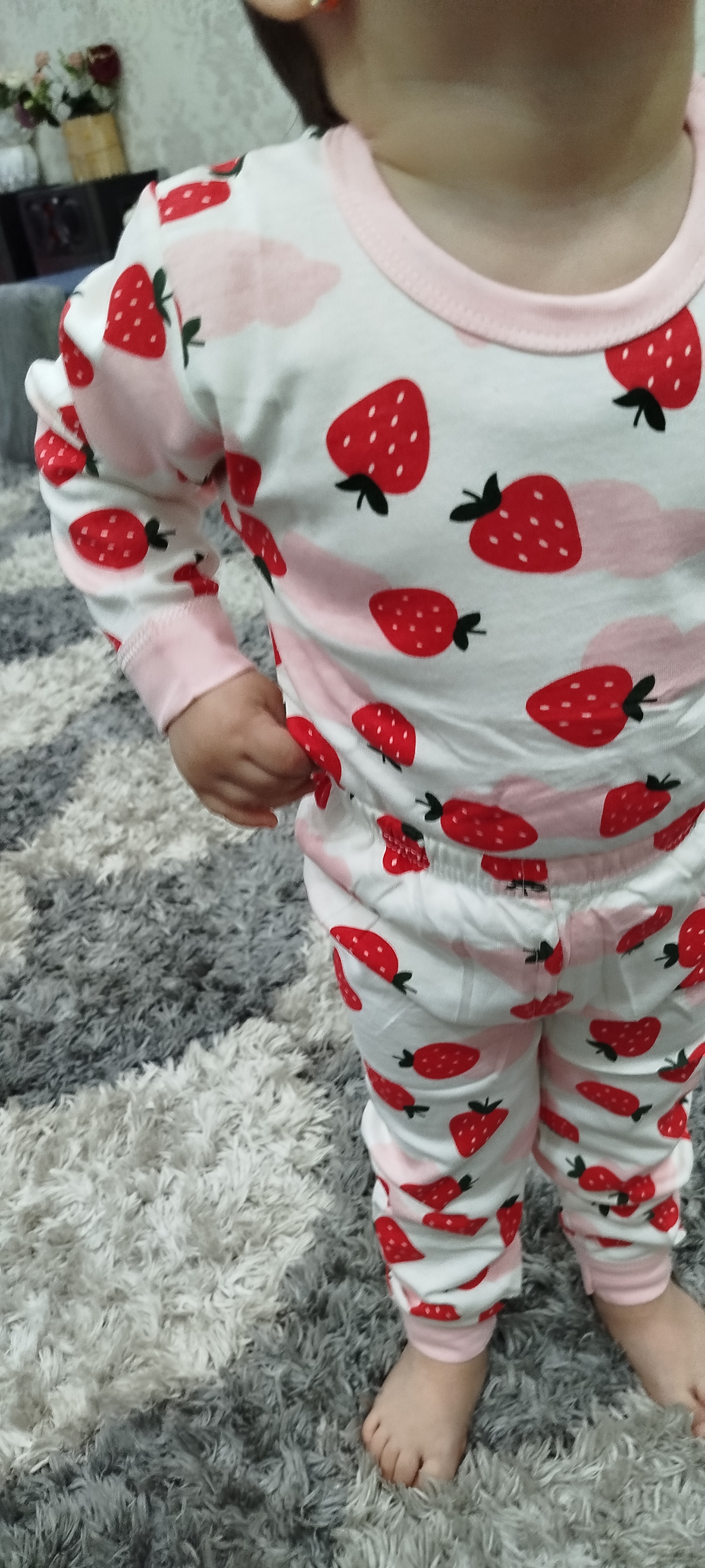 Детская хлопковая пижама для девочек Elankids