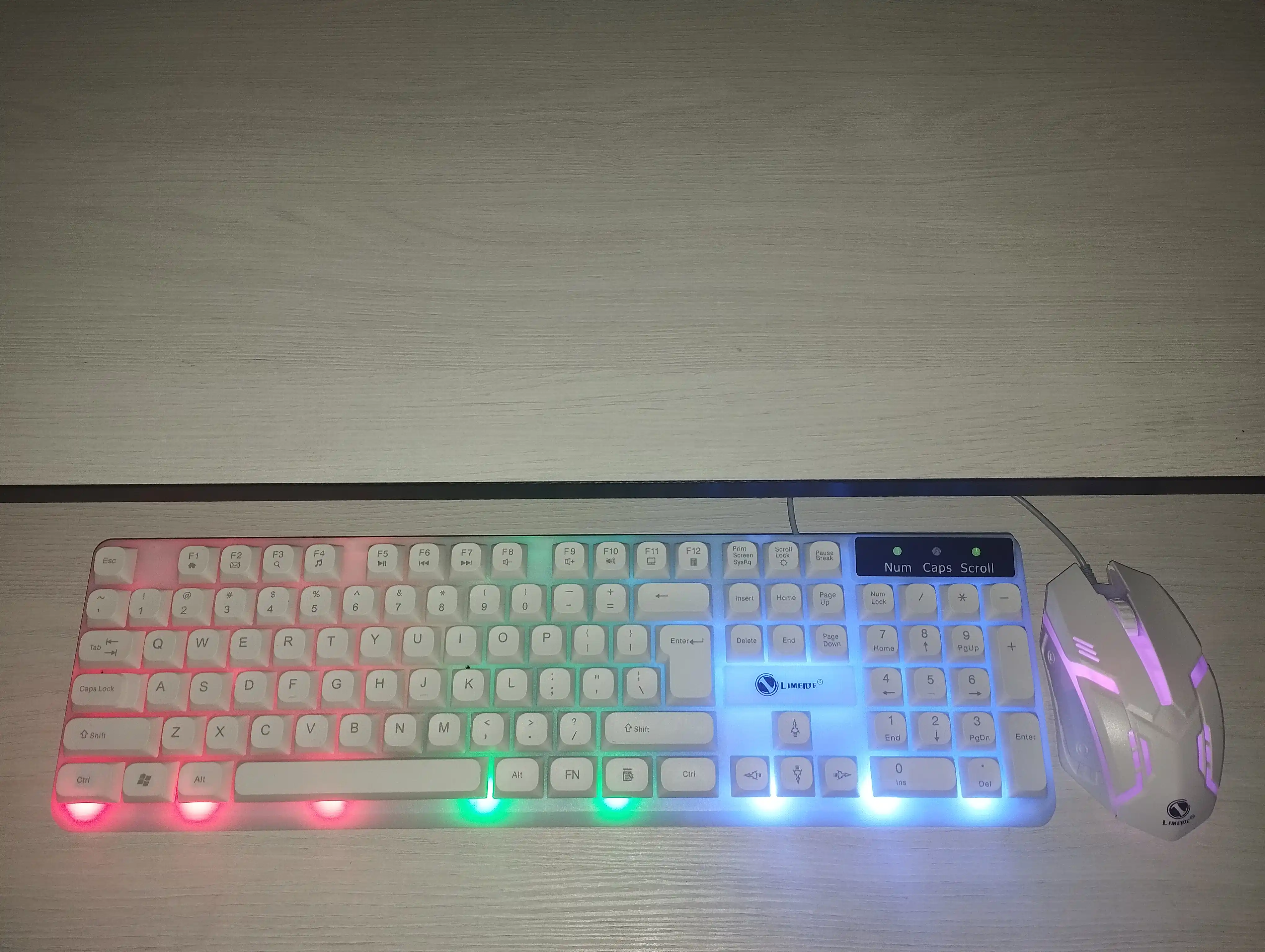 Игровая клавиатура и мышь F83, с RGB подсветкой, с LED освещением, для игр, проводная