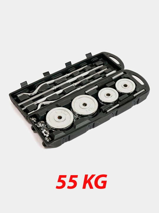 Набор гантелей и штанги 6 в 1, YORK SP-Sport, до 55 кг