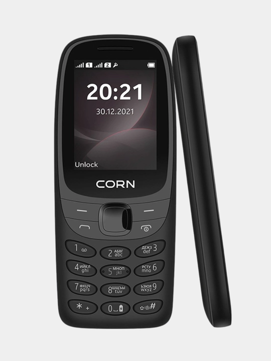 Knopkali Telefon CORN M243, SIM-2ta, 1700mAh batareya, Uzimei ro'yxatdan o'tgan, 1 yil kafolat
