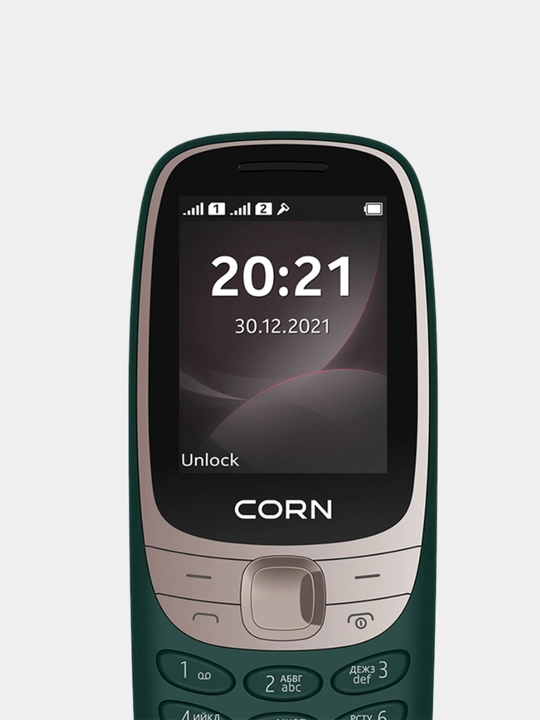 Knopkali Telefon CORN M243, SIM-2ta, 1700mAh batareya, Uzimei ro'yxatdan o'tgan, 1 yil kafolat