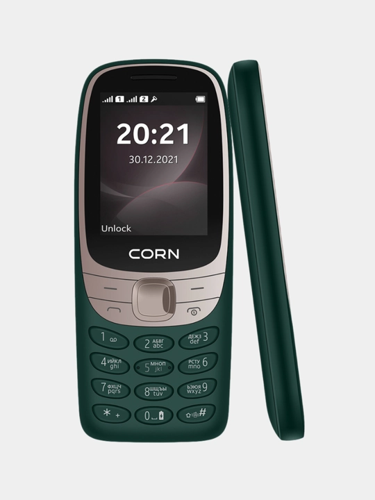 Knopkali Telefon CORN M243, SIM-2ta, 1700mAh batareya, Uzimei ro'yxatdan o'tgan, 1 yil kafolat