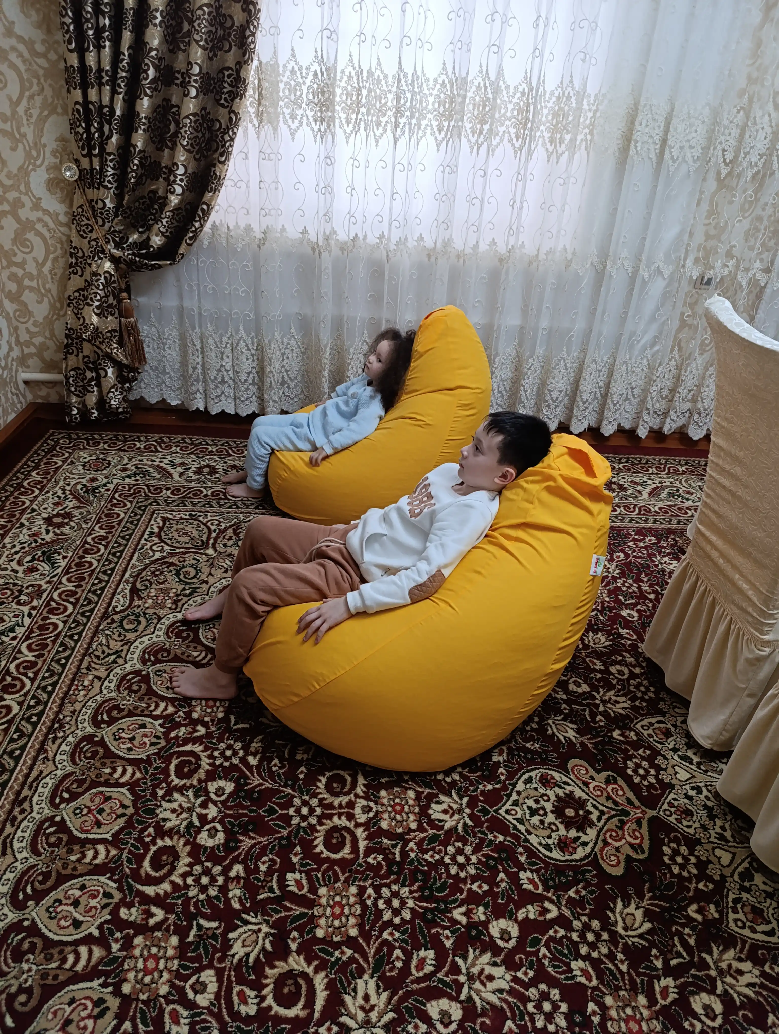 Ramkasiz kreslo meshok Beanbag, o'rta o'lchamli XXL, gabardindan
