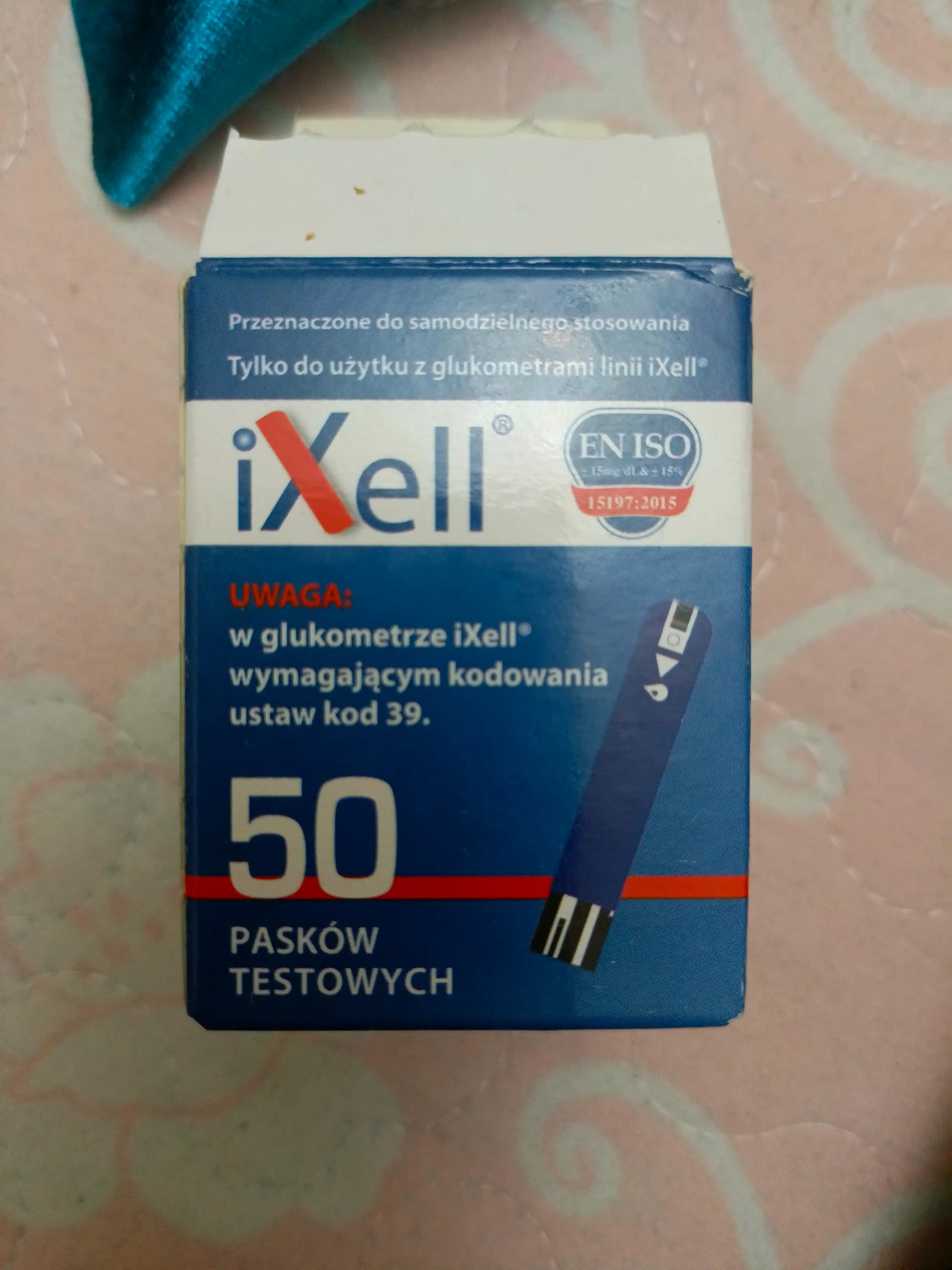 Test-poloskalar IXell glyukoza o'lchagichi uchun, 50 dona