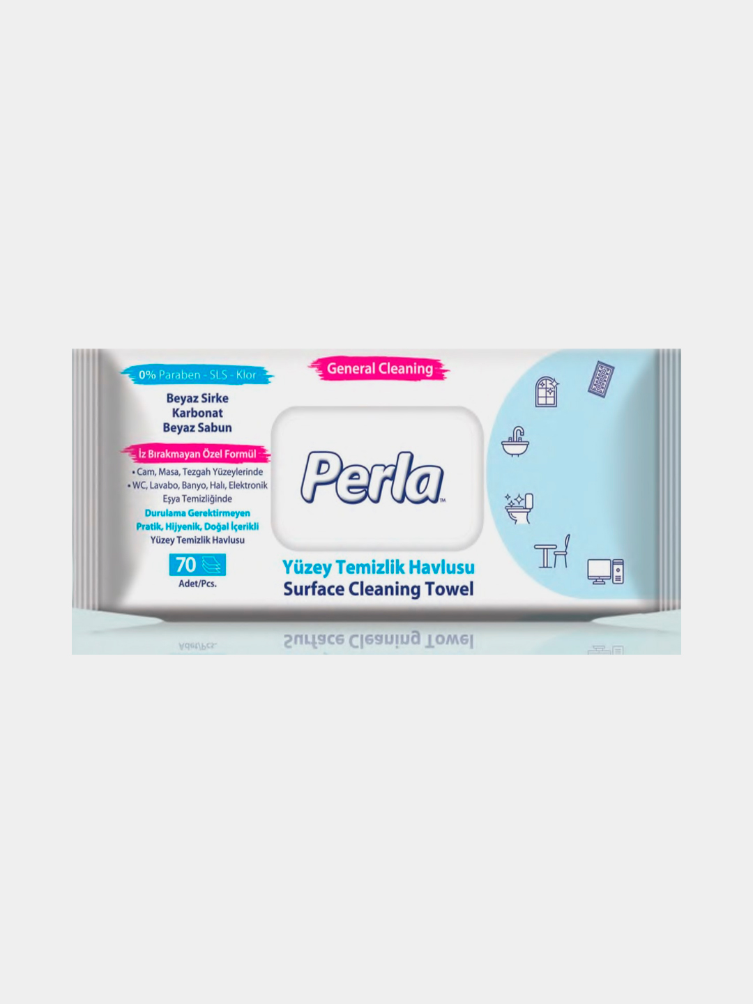 PERLA SURFACE CLEANING" nam salfetkalari, 70 X12