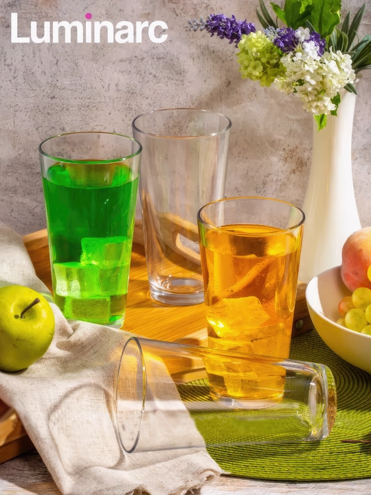 Luminarc kokteyllari va ichimliklar uchun baland stakanlar, 570 ml, 4 dona