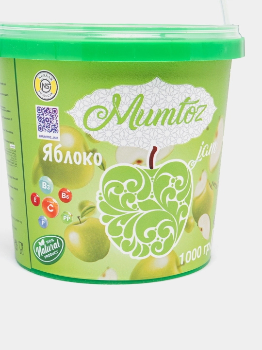 Джем из яблочное, 1000 г, "Mumtoz"