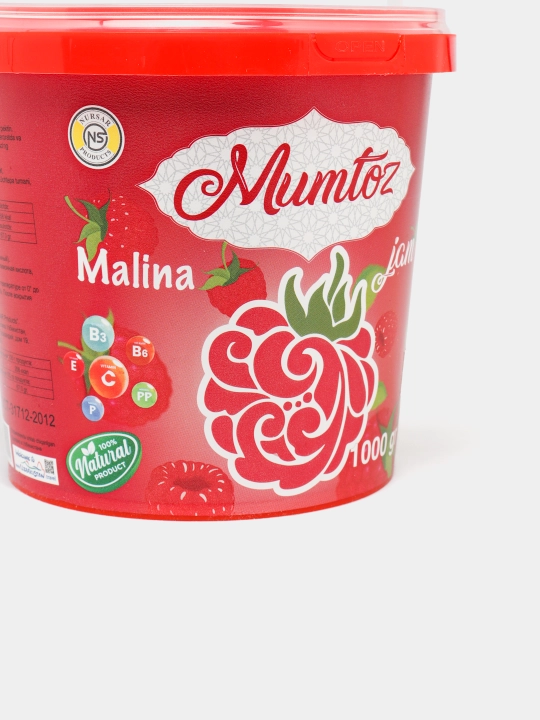 Malinali murabbo, 1000 g, "Mumtoz"