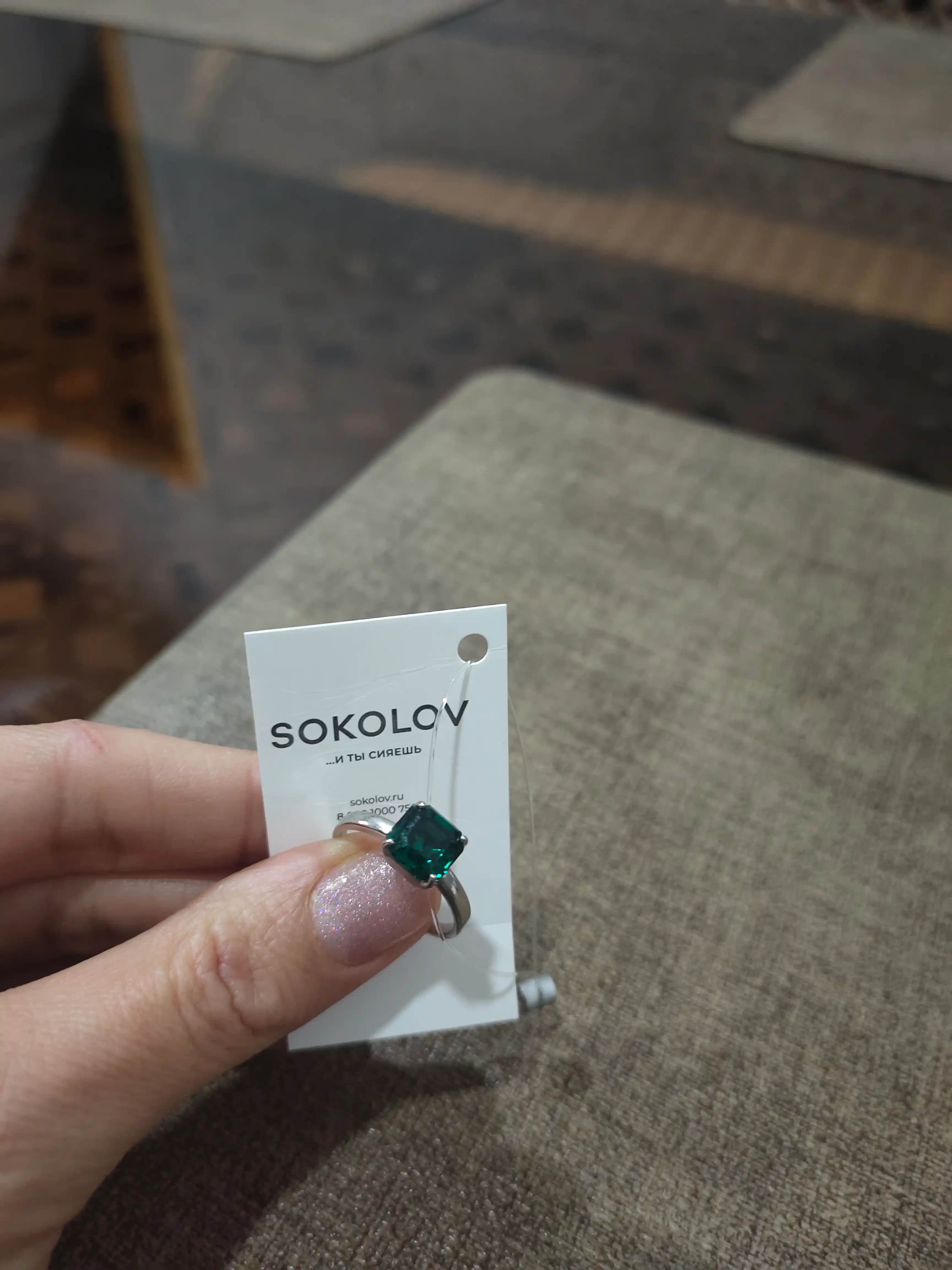 Кольцо из серебра 925 с кристаллом SOKOLOV, гaрантия 6 месяцев, 94013125