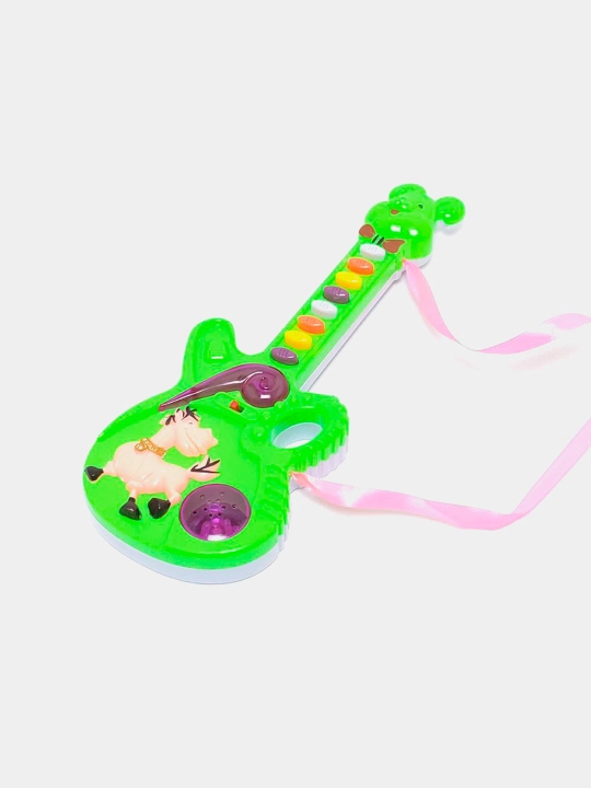 Bolalar uchun rang-barang musiqa gitara, rivojlantiruvchi o'yinchoq, kod. 10059 - 