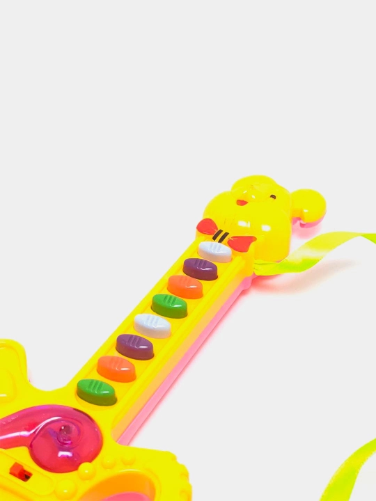 Bolalar uchun rang-barang musiqa gitara, rivojlantiruvchi o'yinchoq, kod. 10059