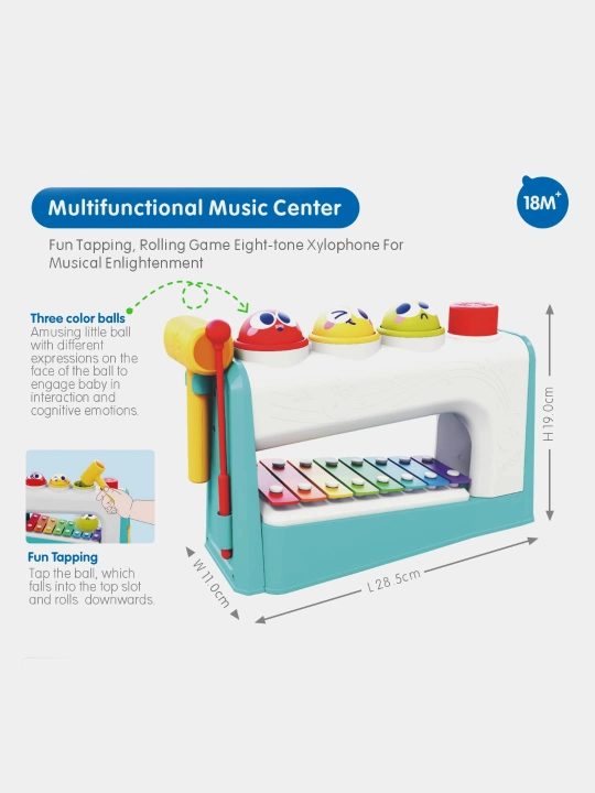 Bolalar uchun interaktiv stuchalka - musiqiy ijod uchun ideal oyinchoq