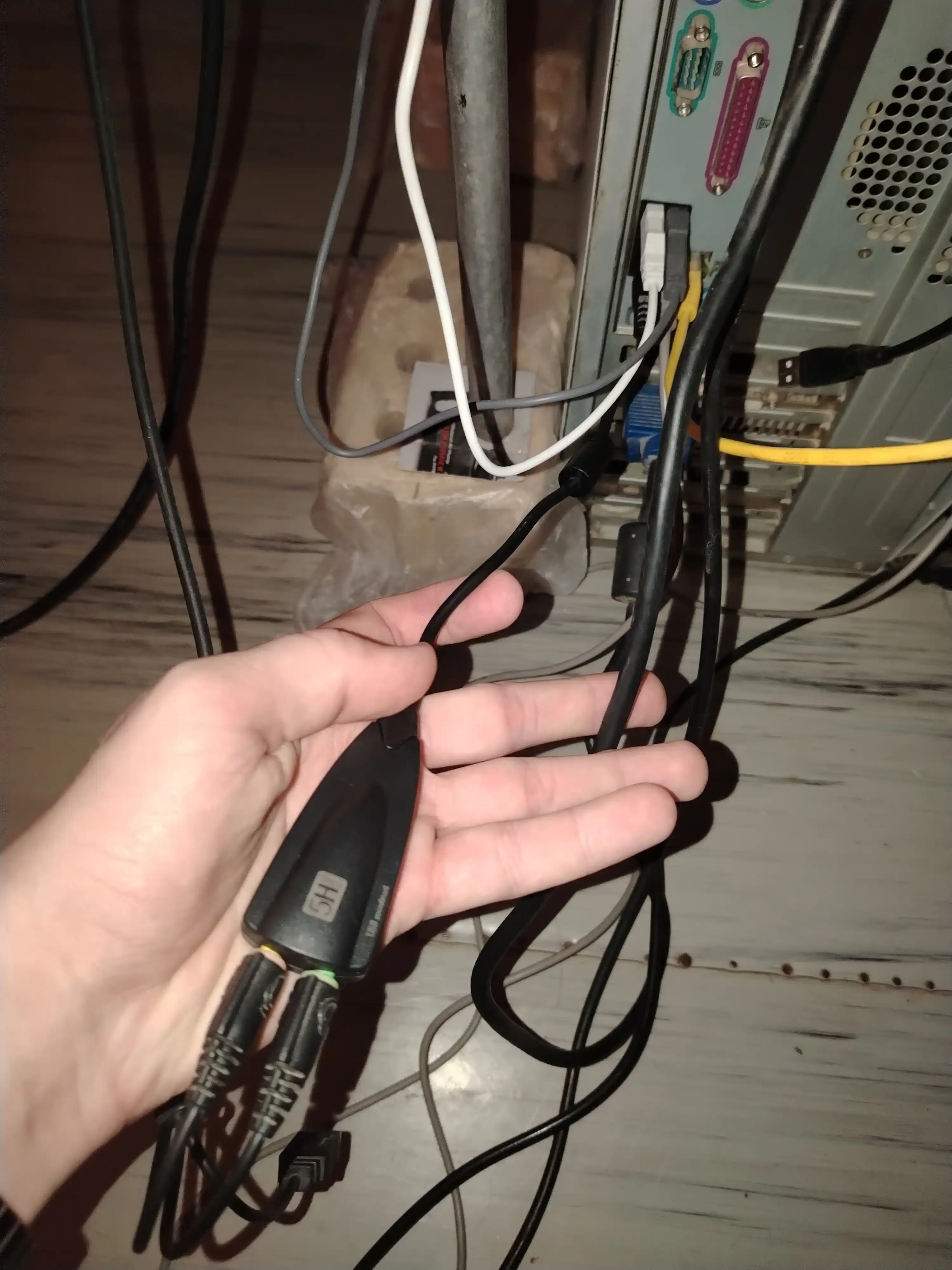 Portativ USB dan audio adapter, usb to audio, 5hv2, tashqi ovoz kartasi, usb 7.1