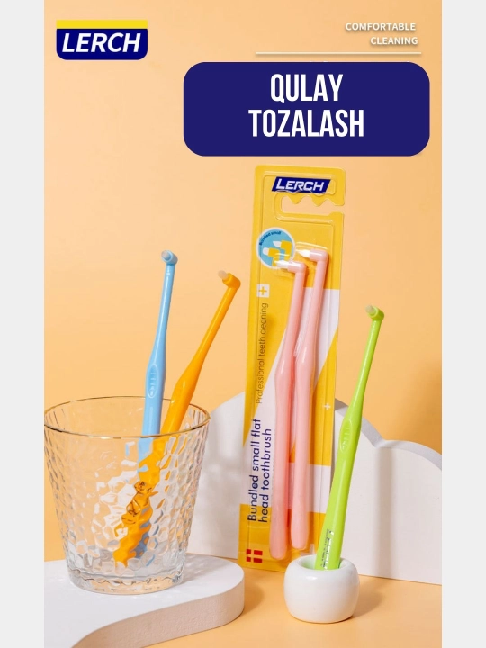 Breketlar uchun mono to'plamli tish cho'tkasi, ortodontik, interdental cho'tka