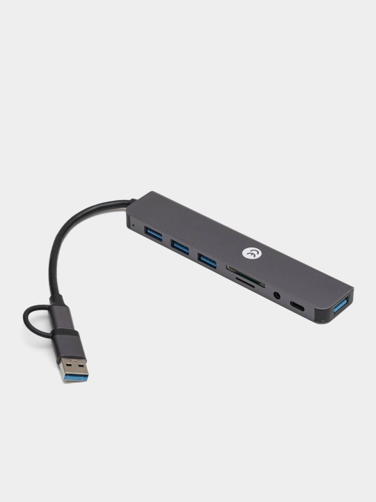8-portli USB konsentratori, Type-C, USB, micro SD hub