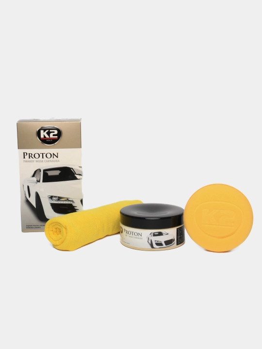 Qattiq karnauba mumi jilosi, aplikator va mikrofiber kiritilgan, K2 PROTON