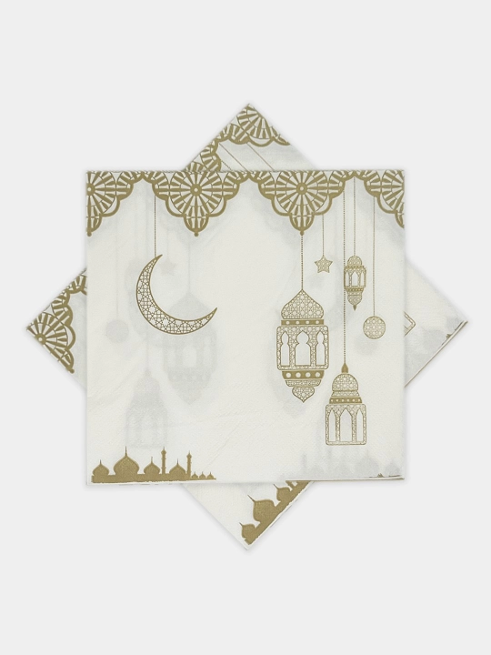 Ramazon bayrami stoli uchun salfetkalar, 15 dona, o'lchami 33*33 sm
