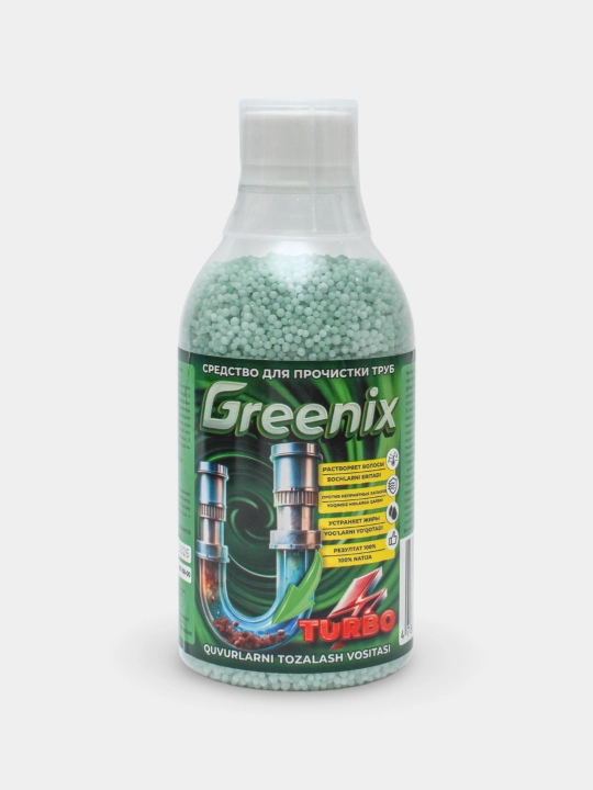 Антизасор, Средство для прочистки труб от засоров GREENIX 350 гр