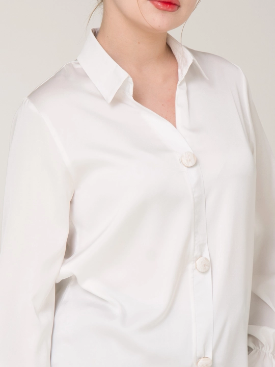 Шелковая рубашка, с розами, больших размеров, DEGO, 44-S  58-5XL