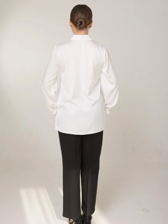 Шелковая рубашка, с розами, больших размеров, DEGO, 44-S  58-5XL