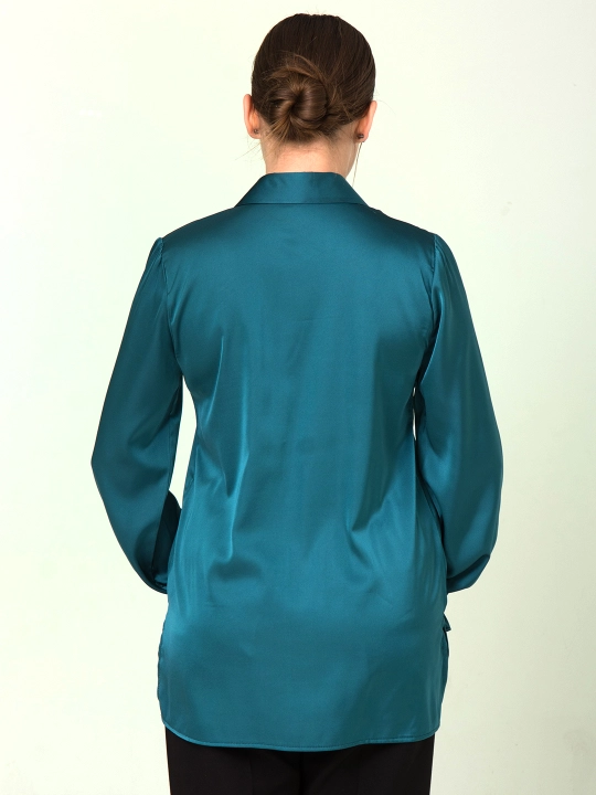 Шелковая рубашка, с розами, больших размеров, DEGO, 44-S  58-5XL