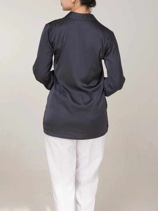 Шелковая рубашка, с розами, больших размеров, DEGO, 44-S  58-5XL