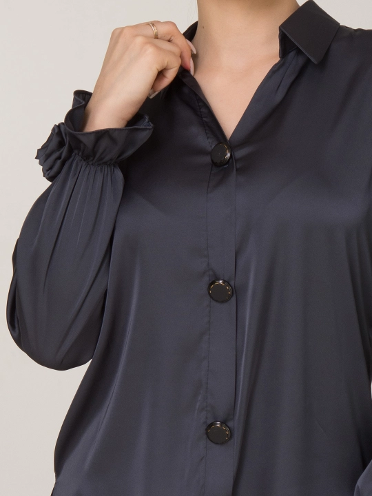 Шелковая рубашка, с розами, больших размеров, DEGO, 44-S  58-5XL