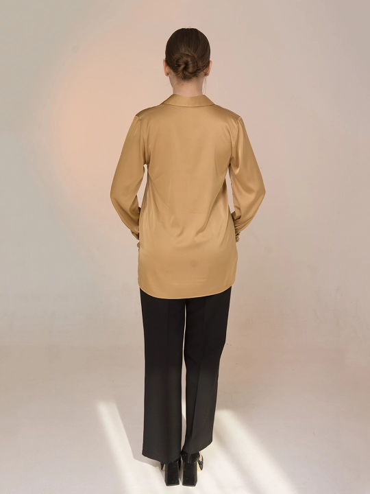 Шелковая рубашка, с розами, больших размеров, DEGO, 44-S  58-5XL