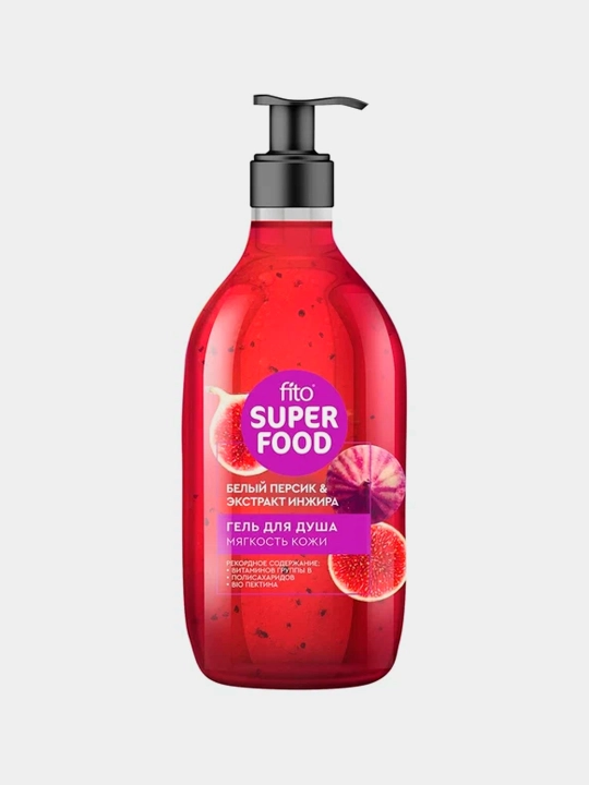 Dush uchun "Fito Superfood" geli terining mayinligi, oq shaftoli va anjir 520 ml - 
