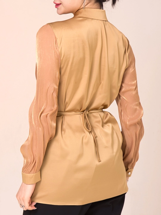 Рубашка DEGO, с цветочным декором, 44-S, 58-5XL