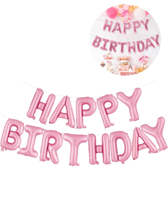 Шарики буквы "Happy Birthday" для дня рождения, надпись на стену