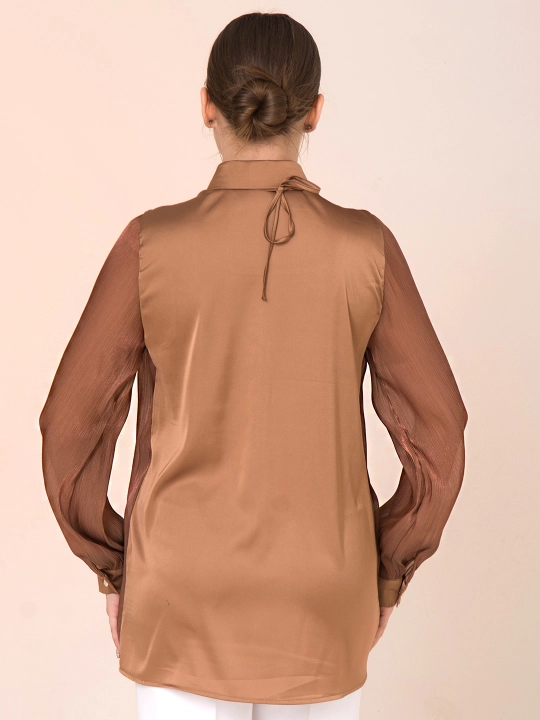 Рубашка DEGO, с цветочным декором, 44-S, 58-5XL