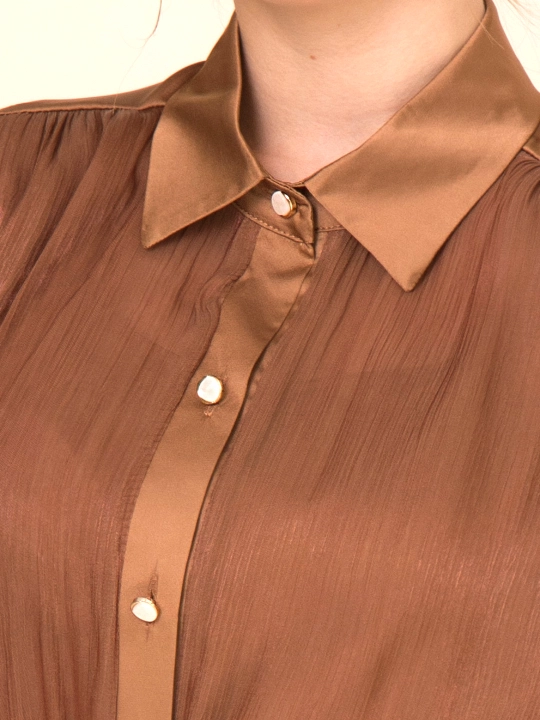 Рубашка DEGO, с цветочным декором, 44-S, 58-5XL