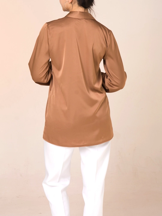 Женская рубашка, c цветочным декором, больших размеров, DEGO, 46-M, 58-5XL