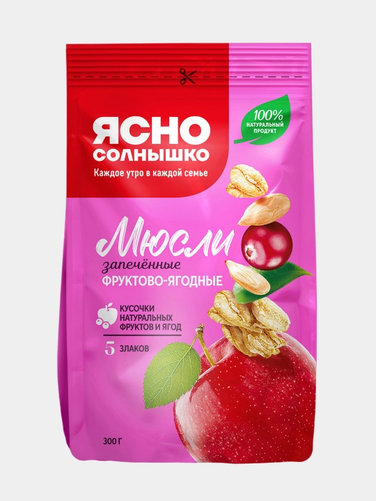 Мюсли Ясно Солнышко, фруктовые, 300 г - 
