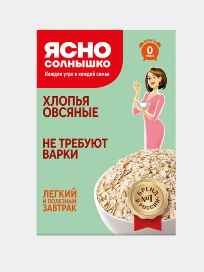 Хлопья овсяные Ясно солнышко, 400 г — NETPRO-P146C67