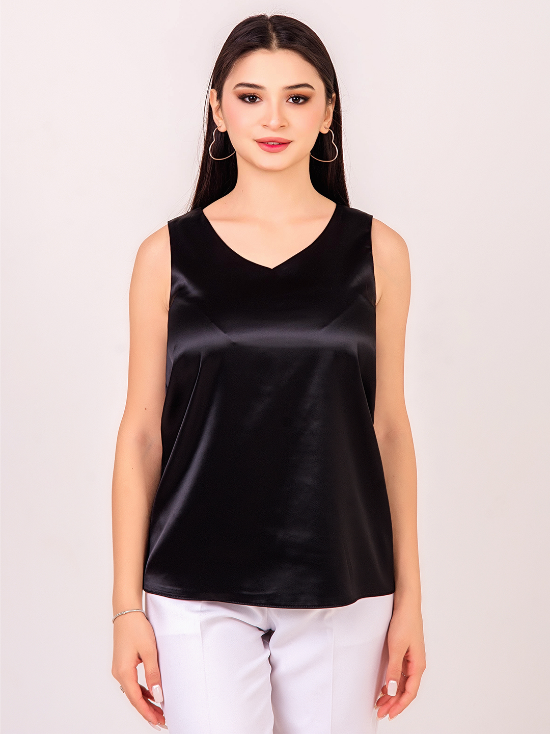 Ayollar uchun ipak mayka, katta o'lchamli, DEGO, 44-S, 62-7XL