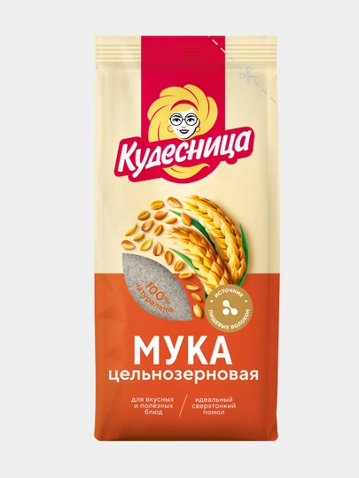 Мука цельнозерновая «Кудесница», 500 г — MUSTARD-P01AE61