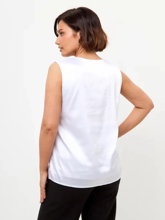 Женская шелковая майка, больших размеров, однотонная, DEGO, 44-S, 62-7XL - 