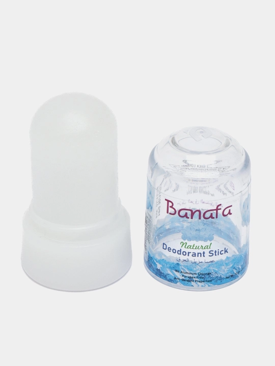 Banafa tabiiy minerallar va achchiq toshli dezodarant stik, 70 gr