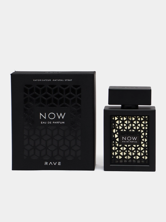 Parfyumlangan suv Rave Now by Lattafa, erkaklar va ayollar uchun, qora va oq, 100 ml