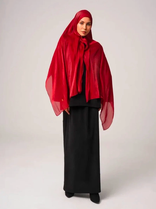 Organza sharf, ayollar ro'moli, hijob, haj va umra uchun mos, o'lchami 175 x 75 sm