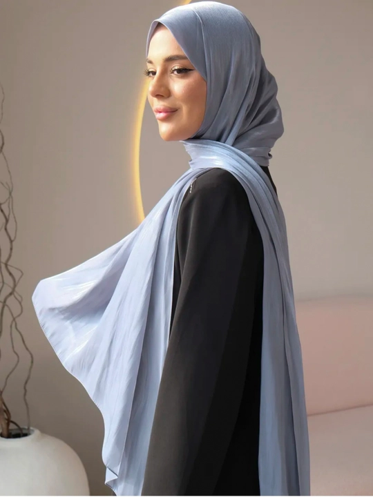 Organza sharf, ayollar ro'moli, hijob, haj va umra uchun mos, o'lchami 175 x 75 sm - 