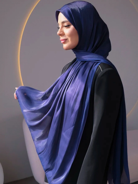 Organza sharf, ayollar ro'moli, hijob, haj va umra uchun mos, o'lchami 175 x 75 sm