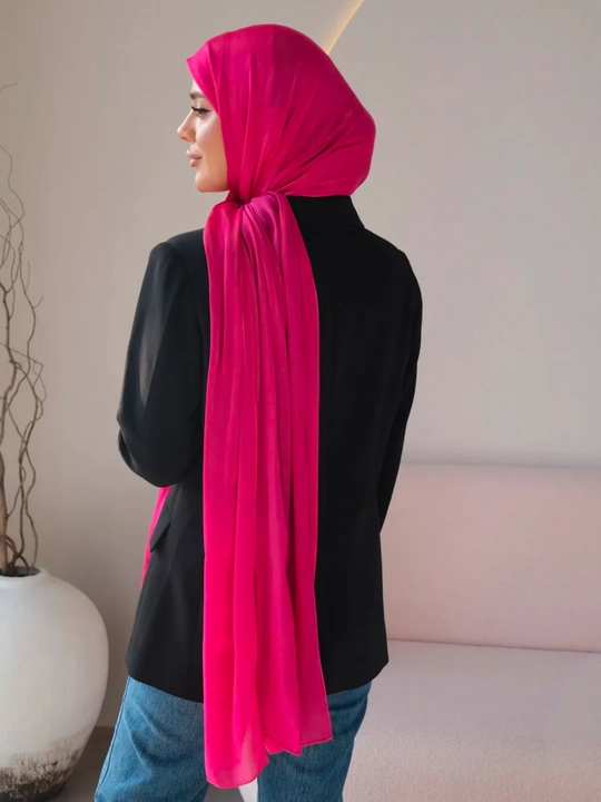 Organza sharf, ayollar ro'moli, hijob, haj va umra uchun mos, o'lchami 175 x 75 sm