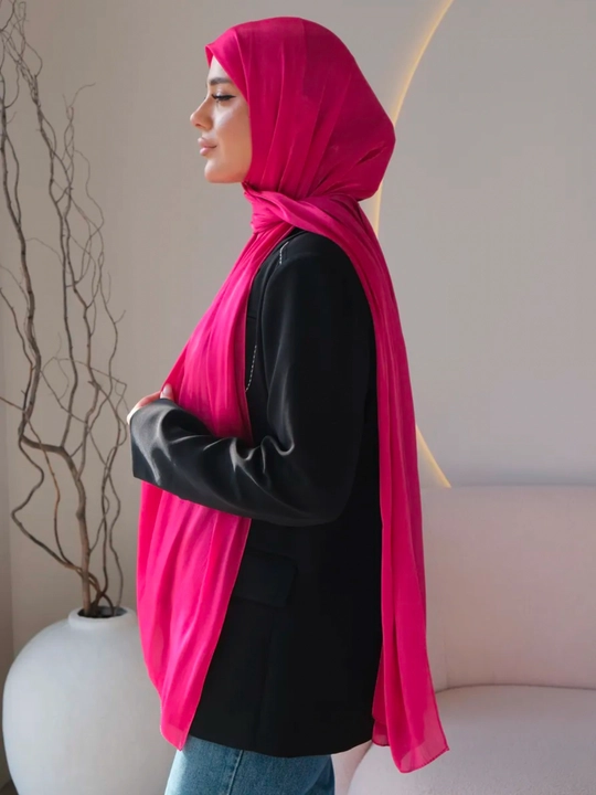 Organza sharf, ayollar ro'moli, hijob, haj va umra uchun mos, o'lchami 175 x 75 sm