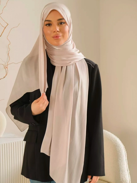 Organza sharf, ayollar ro'moli, hijob, haj va umra uchun mos, o'lchami 175 x 75 sm