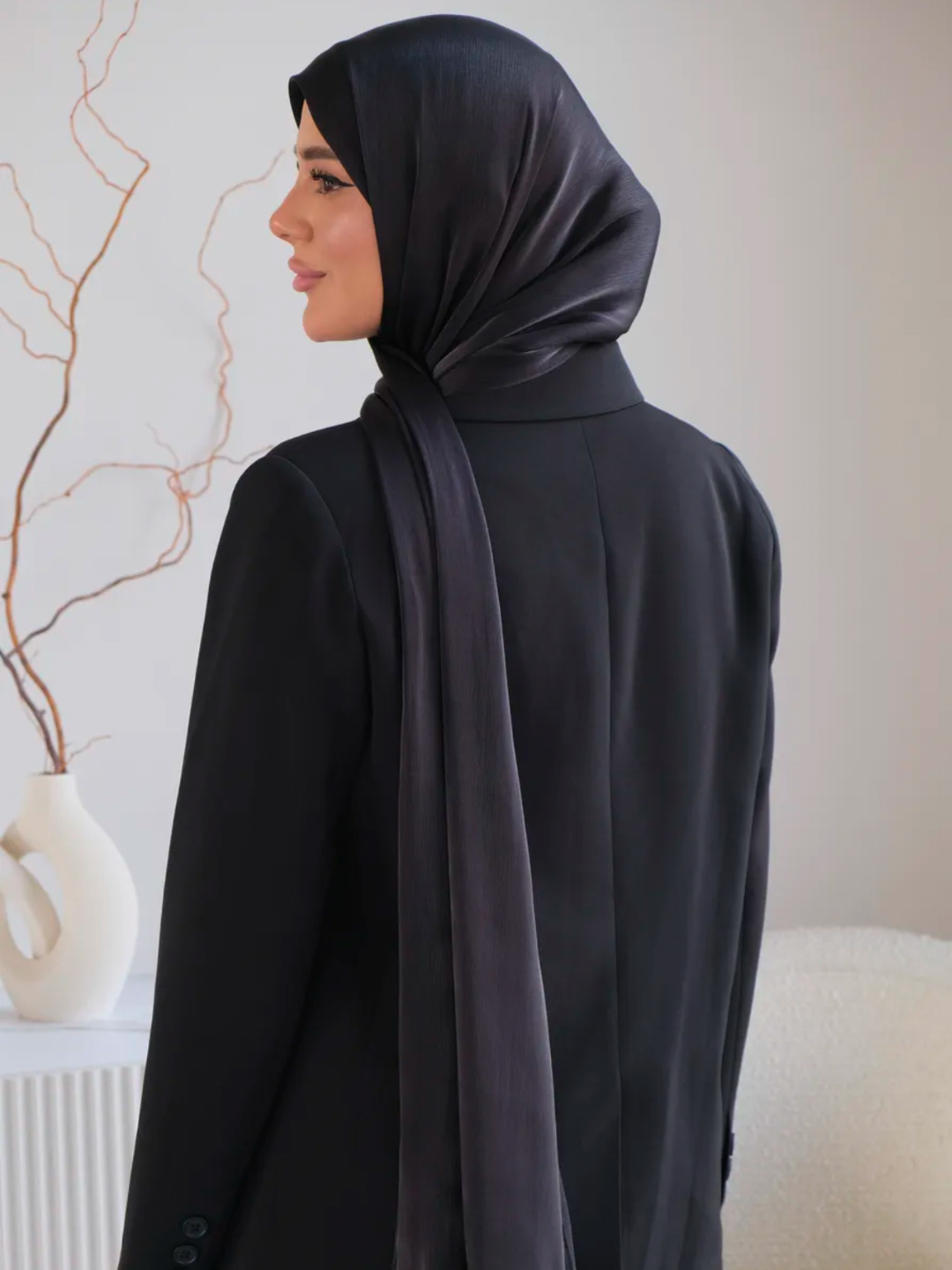 Organza sharf, ayollar ro'moli, hijob, haj va umra uchun mos, o'lchami 175 x 75 sm