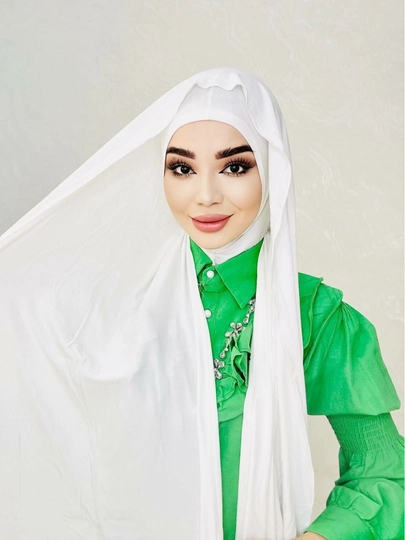 Двухслойный бони-шарф Калифорния, платок для женщин и девушек — HIJABCE-IKKTALI-МОЛОЧ